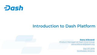 Celebrity Dana Alibrandi - Introduction To Dash Platform Profile
