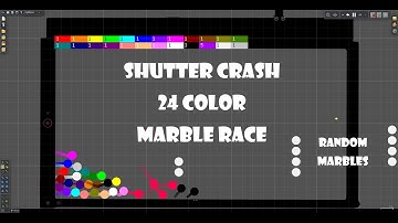Shutter Crush - 24 color marble race in Algodoo(3 rounds)