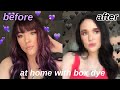 dyeing my hair black with box dye (purple to black transformation)