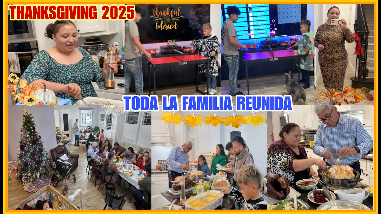 ‼️TODA LA FAMILIA REUNIDA CELEBRMOS ACCION DE GRACIAS 2025🥧LOS ABUELITOS SIRVEN💙EL TIO LOS CONSIENTE