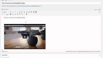WordPress: Embedding Video and Audio