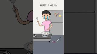 Always sticks to the pan #relatablecontent #relatable #2danimation #animation #cartoon