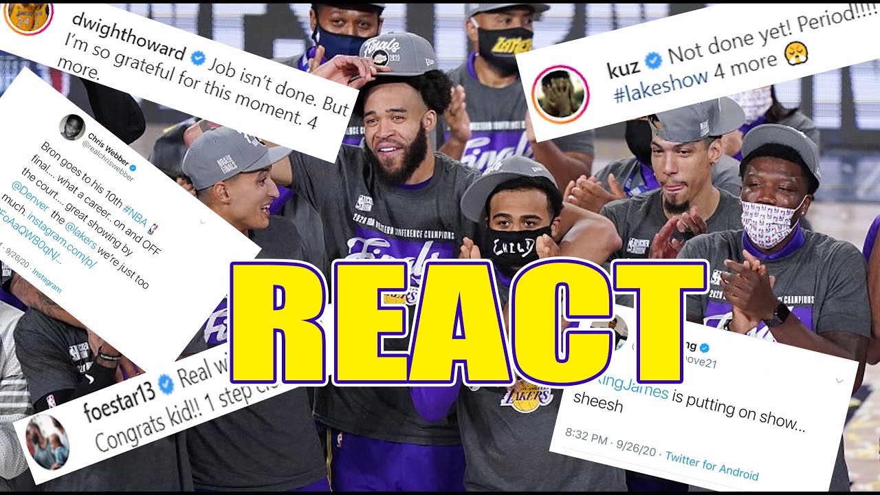 NBA PLAYERS REACT to Lakers Beating Nuggets in Game 5 WCF; Lebron and ...