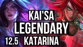 KAI'SA vs KATARINA (MID) | Rank 6 Kai'Sa, Legendary, 22/5/7 | EUW Challenger | 12.5