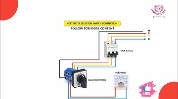 3phase voltmeter selector switch wiring #electrical #wiring