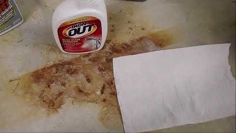 Concrete Rust Stain Cleaning Test 3 of 4: Does Iron Out Rust Remover Work