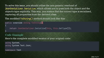 How to Serialize Derived Classes with JsonSerializer in C#