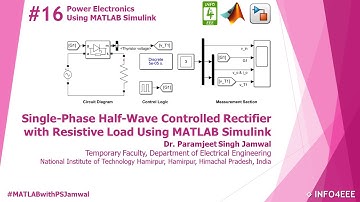 Single Phase Half Wave Controlled Rectifier with Resistive Load Using MATLAB Simulink #16