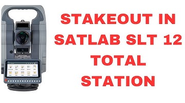 How to Stakeout in Satlab SLT 12 Total Station I Stakeout in Satlab Total Station I #totalstation
