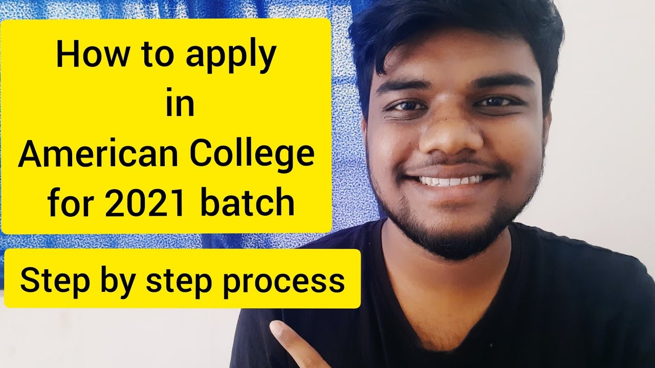 How to apply in American College | step by step | st lifestyle - YouTube