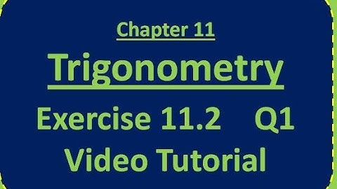 Telangana 10th Class Maths Chapter 11 Trigonometry  Exercise 11.2  Q1