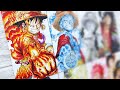 Drawing luffy in different devil fruit power  one piece  