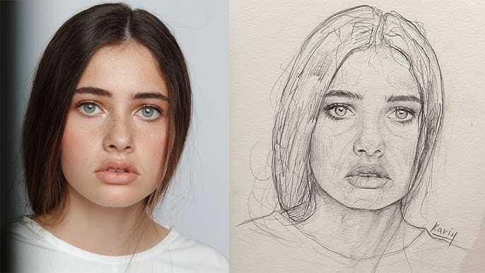 Let Your Inspiration Grow And Draw a Portrait By Using the Loomis Method  Step By Step . 