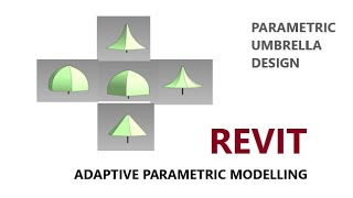 Revit Adaptive Parametric Modelling  (parametric umbrella  designed )