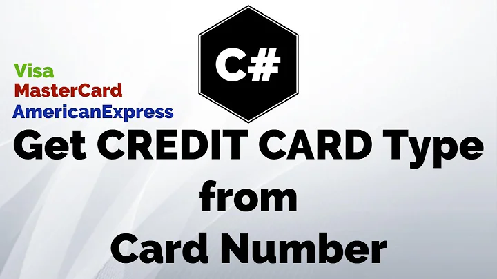 Get Credit Card Type Using Regex from Card Numbers | C#