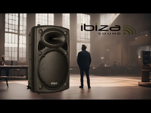 Ibiza Sound 15'' 500W Active Bluetooth Speaker, USB/SD Player+Stand (Pair)