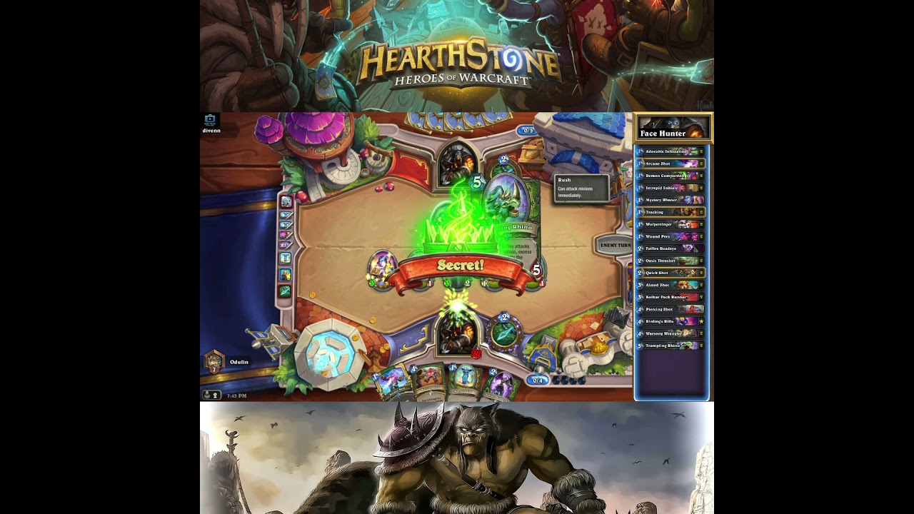 Hearthstone Match Bronze Rank 7 :: Face Hunter vs Hunter [ Shorts ]