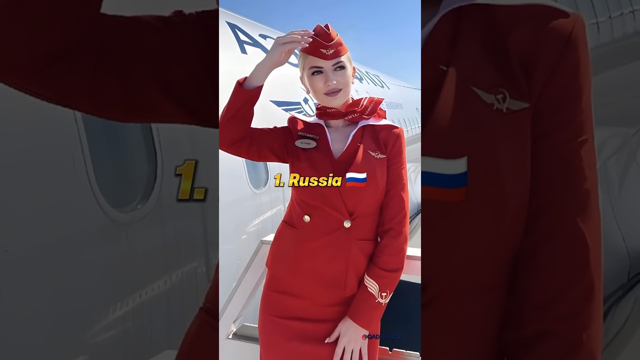 Top 10 Beautiful ❤️ Air Hostess Uniform 🥋 Of Different Countries Part 5 #shorts #ytshorts