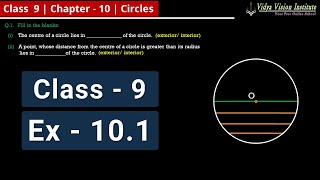 Circles || Part 5 - Exercise 10.1 || NCERT - Class 9 - Mathematics || Hindi