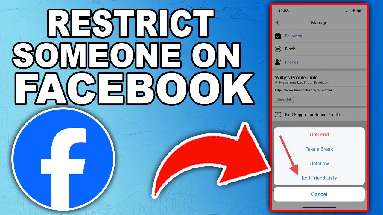 How to Restrict Someone on Facebook - Full Guide 2024 - YouTube