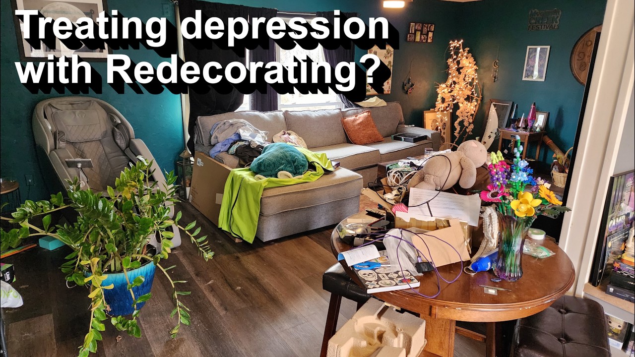Redecorating to Treat Depression Absolutely WORKS! Making a Thin Room Look WAY Bigger