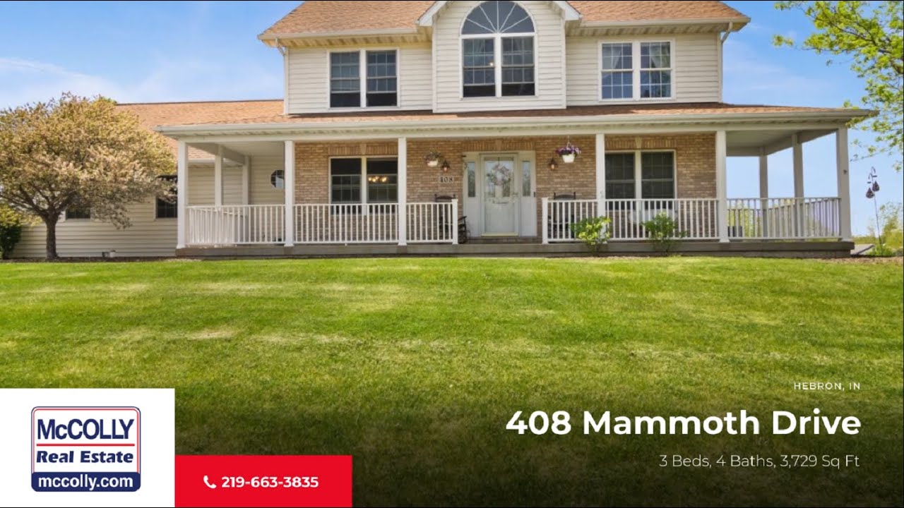 408 Mammoth Drive, Hebron, IN MLS530316 McColly YouTube