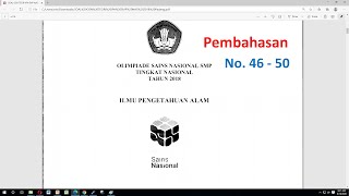Pembahasan Soal OSN IPA SMP 2018 Tingkat Nasional // Soal Isian No. 46 - 50