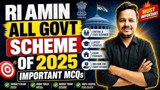 Ri Amin  All Govt Schemes 2025 Important Mcqs  Most Expected Questions For Ri U0026 Amin Exam