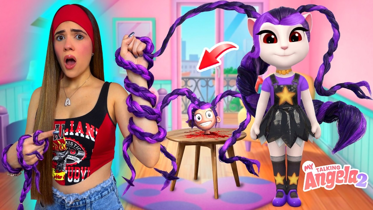 NUNCA CREES a Lily Love Braids en la APP de TALKING ANGELA😱 (TE ESPÍAN⚠️) | Ani Cat😻
