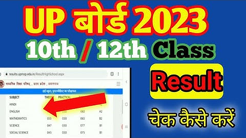 UP Board Result 2023 Kaise Check Kare UP Board 10th Result 2023 & UP Board 12th Result 2023