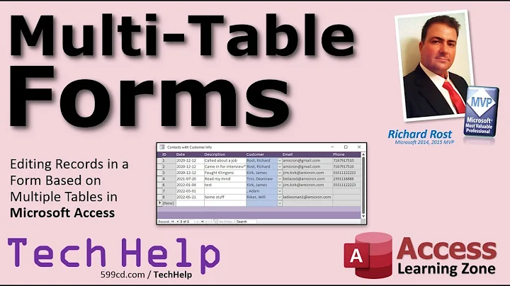 Editing Records in Multi-Table Forms in Microsoft Access (Forms Based on Multiple Table Queries)