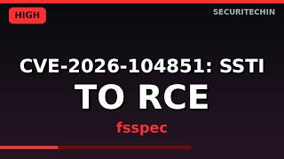 CVE-2026-104851: fsspec SSTI to RCE Explained