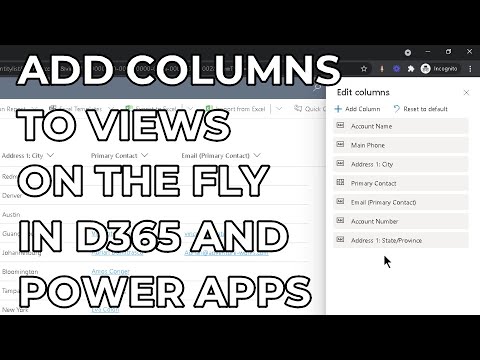 Dynamics 365 2MT Episode 188: Add columns to views on the fly!