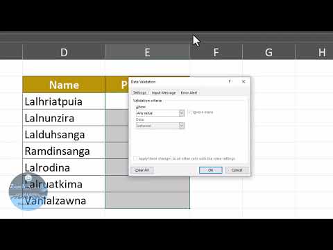 Allow only 10 digit numeric number(Phone number) using Data Validation in Ms Excel