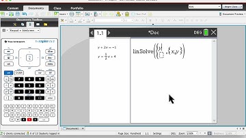Solve Linear System using TI-Nspire linSolve