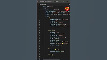 Simple Page Loading Animation in HTML CSS #shorts