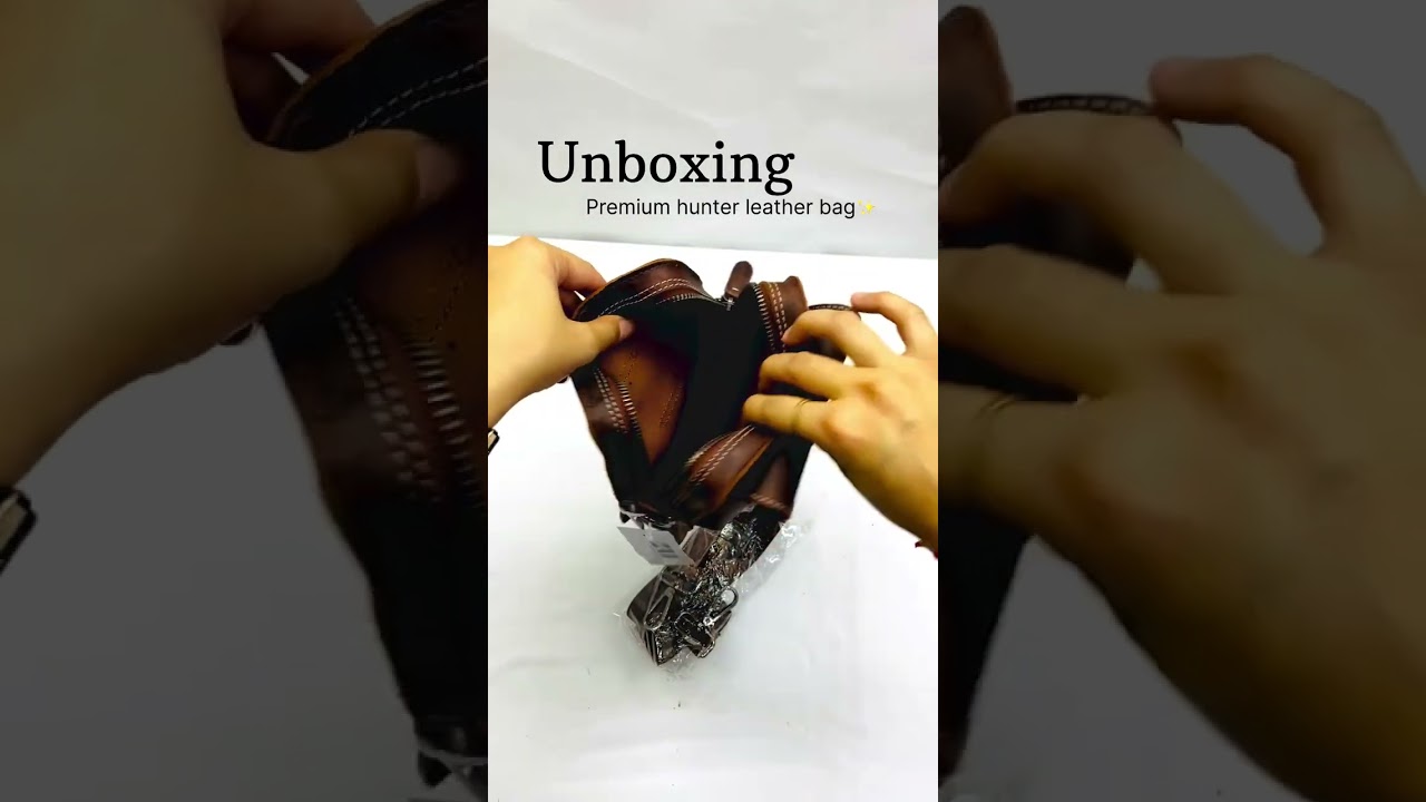 The premium leather sling bag.✨😎 