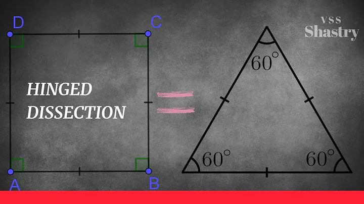 Dudeney's dissection : Square is equal to Triangle!!