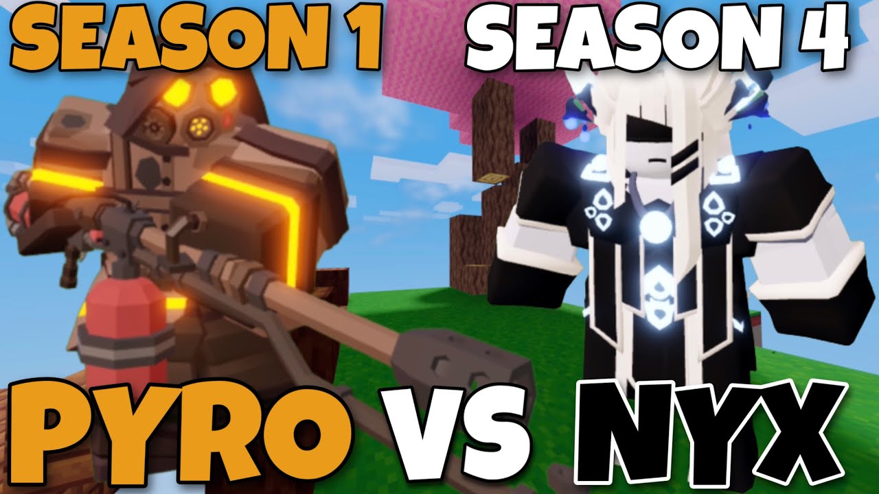 Season 4 Nyx Kit vs Pyro! (Roblox Bedwars) YouTube