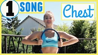 One Song Intense Chest Workout & No More Arm Fat! (Quick Workout at Home)