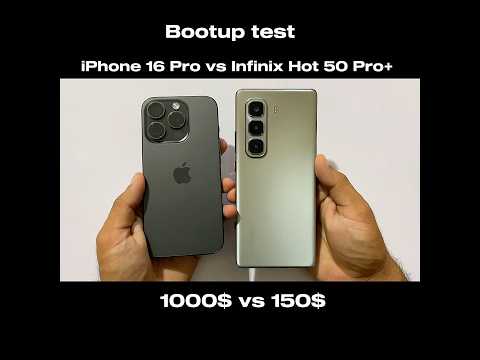 iPhone 16 Pro vs Infinix Hot 50 Pro+ - Bootup test!!