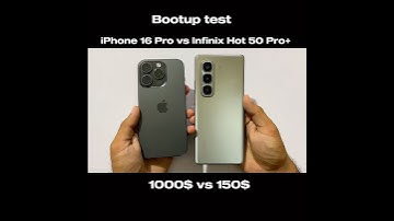 iPhone 16 Pro vs Infinix Hot 50 Pro+ - Bootup test!!