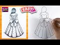 How to draw a girl backside wearing Lehanga | pencil sketch for beginner | pencil drawing | drawing