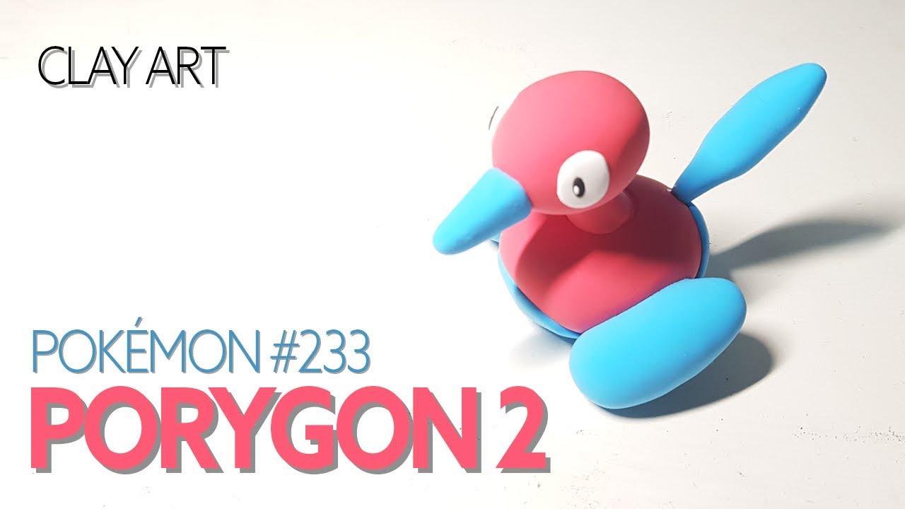 Making Pokémon PORYGON2 :: Clay art