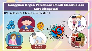 Gangguan Organ Peredaran Darah Manusia dan Cara Mengatasinya IPA Kelas 5 SD | Tema 4 | Semester 1