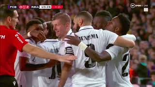 Barcelona v Real Madrid 0 4   Benzema hat trick seals final spot   Copa del Rey Highlights