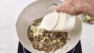 Wie man cremige Knoblauch-Pilz-Nudeln macht - Leckeres Essen