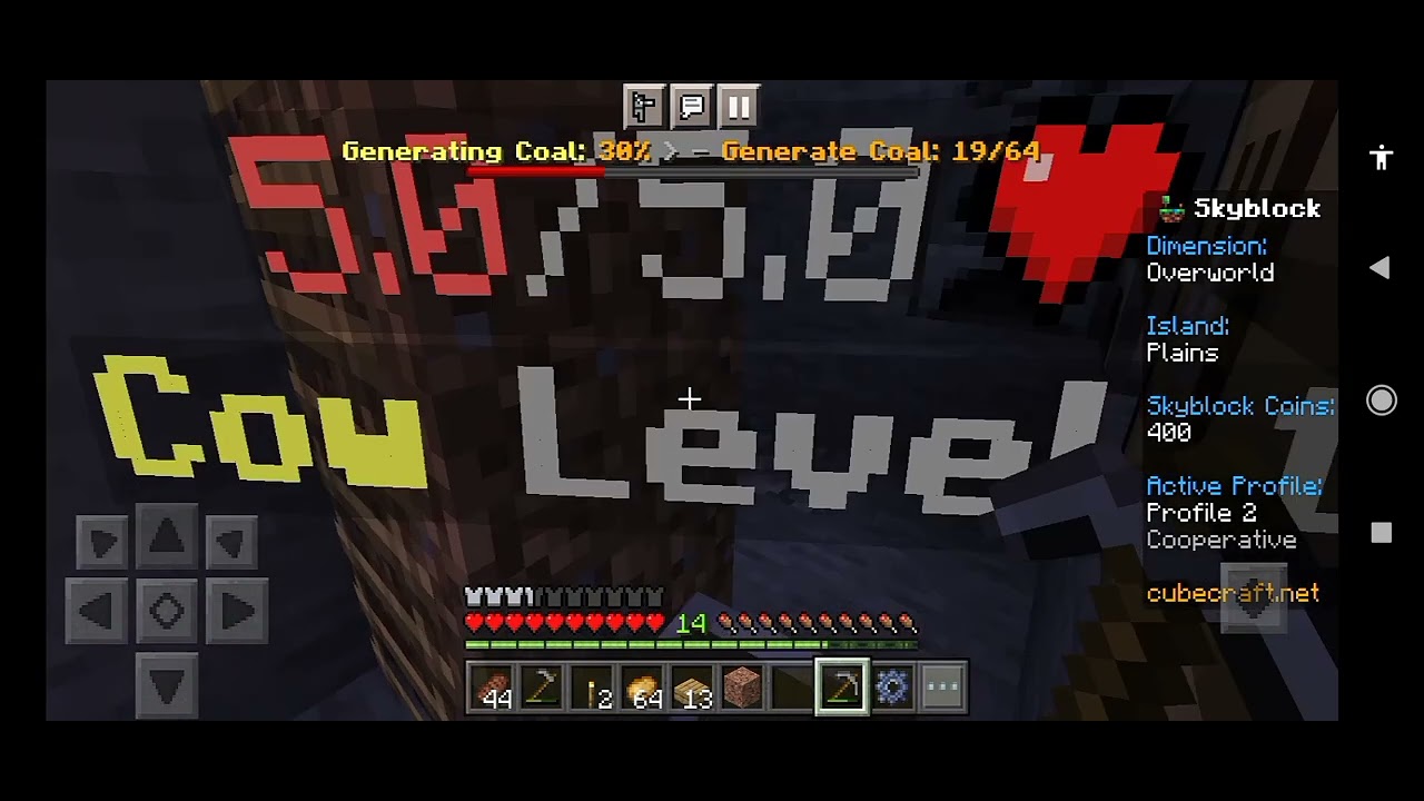 cubecraft skyblock gameplay episode 4 part 2 sped up because its too ...