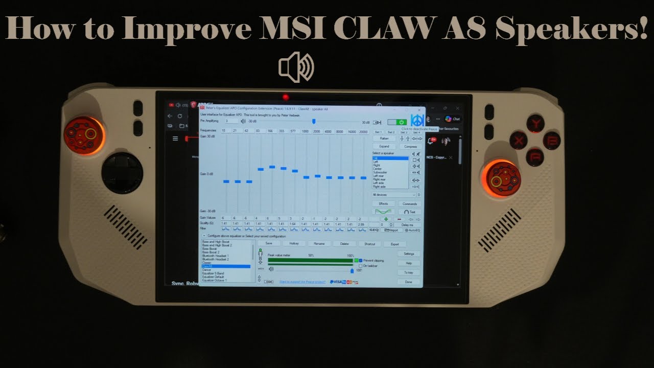 Fix MSI Claw A8 Speaker Audio – Free EQ APO & Peace 🔊