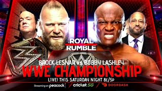 WWE Royal Rumble 2022 Official Match Card HD